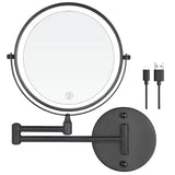 ClarityMirror – Miroir Mural de Maquillage Rechargeable 20 cm avec LED