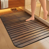 Tapis Salle de Bain Diatomite Carré Antidérapant Rétro – Séchage Rapide | Absorption Instantanée | Ultra Fin 3,5 mm
