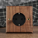 Interrupteur Mural -Noble Walnut – Bois Massif, Laiton et Option USB