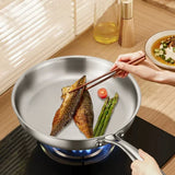 Poêle Inox 304 Premium – Antiadhérence Naturelle Compatible Induction & Gaz