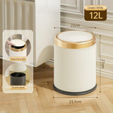 SmartBin Pro – Poubelle Rectangulaire à Bouton-Poussoir pour Cuisine et Bureau