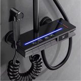 AquaLumen Prestige – Panneau de Douche LED avec Affichage Digital et Mitigeur Thermostatique en Laiton