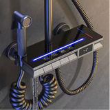 AquaLumen Prestige – Panneau de Douche LED avec Affichage Digital et Mitigeur Thermostatique en Laiton