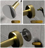 Butée de Porte en Laiton Massif – Design Knurled Antik pour Protection Murale et Sol