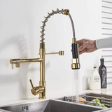 AuréoFlex Prestige – Mitigeur de Cuisine Extractible en Laiton Massif