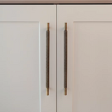 Poignée de Meuble en Laiton Massif – T-Bar Style Rétro avec Motif Diamond-Cut (320 mm)