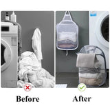 Panier Suspendu Pliable – Sac en Filet pour Linge et Rangement