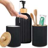 BambooZen – Set Organisateur de Salle de Bain 3 Pièces pour Lavabo