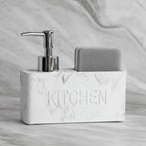 CleanMate Duo – Distributeur de Savon avec Support Éponge Intégré