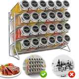 Étagère à Épices Murale 4 Niveaux Acier Premium – Organisateur Cuisine Sans Bocaux | Rangement Placard Étanche | Gain de Place Moderne