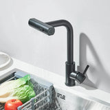 Robinet de cuisine design avec douchette extractible et bec cascade pivotant