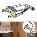 Robinet de lavabo en acier inoxydable avec mitigeur eau chaude et froide