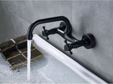 Mitigeur Mural Orbis 360° – Robuste Armature Vintage en Laiton ou Bronze Noir pour Lavabo