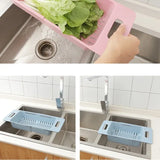 Panier Égouttoir Ajustable pour Évier – Support de Drainage Automatique | Rangement Cuisine Multifonction | Séchage Rapide
