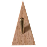 Patère Murale Triangulaire Bois et Laiton