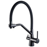Robinet de Cuisine Filtrant Pivotant à 360° avec Double Commande Eau Pure et Mitigée