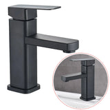 Mitigeur de lavabo moderne en noir ou chromé avec commande unique