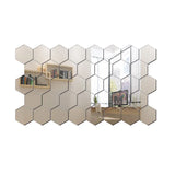 MiroHexa – Set de 45 Autocollants Muraux Miroir Hexagonaux en Acrylique pour Décoration DIY