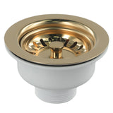 Bonde de Lavabo Aurelio en Acier Inoxydable Doré
