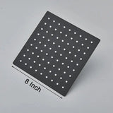 AquaLux – Pommeau de Douche Carré Mat Noir | Montage Murale ou Plafond | Pivot 360°