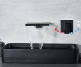 Waterval Wastafelkraan – Dubbele Handvatten | Chroom & Mat Zwart | 2-Gats Wand- of Tafelmontage