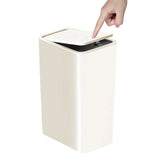 Poubelle Salle de Bain 10L à Couvercle Pop-Up