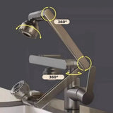 Bras Robinet Rotatif 1080° Multifonction avec Double Jet Réglable