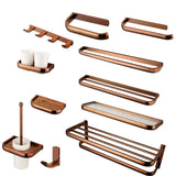 Élégance Rosée Premium – Ensemble d’Accessoires Salle de Bain en Laiton Massif Finition Or Rose