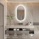 EleganceGlow Miroir LED Ovale Sans Cadre