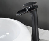 Robinet de Lavabo Cascade Blanc Moderne à Commande Unique