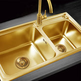 Bonde de Lavabo Aurelio en Acier Inoxydable Doré