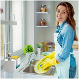 CleanMaster SoapStation 5-en-1 – Distributeur Multifonction avec Support Éponge et Torchons
