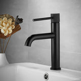 Robinet de Lavabo Moderne en Laiton Mat Noir– Élégance, Confort et Durabilité