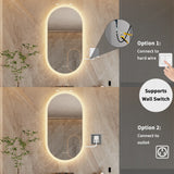 EleganceGlow Miroir LED Ovale Sans Cadre