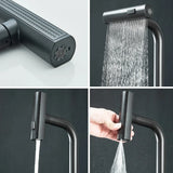 Robinet de cuisine design avec douchette extractible et bec cascade pivotant