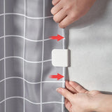 AquaHold Clips pour Rideau de Douche – Lot de 2 ou 6 – Fixation Auto-adhésive – Étanche et Anti-vent