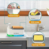 CleanMaster 3-en-1 – Distributeur de Savon Multifonction avec Support Éponge