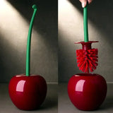 CherryClean Fun – Brosse WC Design Cerise avec Support Décoratif