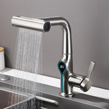 Robinet de lavabo cascade avec affichage numérique de température et bec réglable