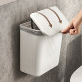 Poubelle Murale Multifonction 2-en-1 – Compacte pour Cuisine, Salle de Bain & WC