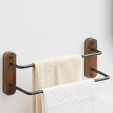 DualLux – Porte-Serviettes Double en Alufer avec Crochet