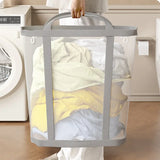 Panier à Linge Pliable Grande Capacité en Maille Respirante