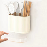 KitchenFlow – Porte-Ustensiles Multifonction avec Égouttoir et Fixation Murale Sans Perçage