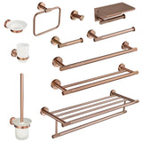 Ensemble d’Accessoires de Salle de Bain RoséLuxe – 6 Pièces en Acier Brossé Finition Rosé