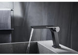 NoirCascade Gun Metal – Mitigeur Lavabo Cascade en Laiton avec Finition Gris Anthracite