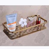 Étagère Murale Vintage -Brasséo – Panier Savon et Shampooing en Laiton Massif