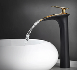 Robinet de Lavabo Cascade Blanc Moderne à Commande Unique