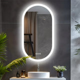 LumiOval Miroir Mural LED Ovale avec Antibuée