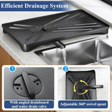 Égouttoir Vaisselle Grande Capacité Premium – Support Vaisselle Antirouille avec Égouttage Rapide | Porte Ustensiles Compartimenté | Organisation Cuisine