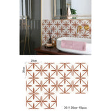 Stickers de Carrelage Autocollants – Lot de 10 Pièces Style Bohème Terracotta